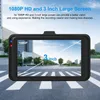 Carro DVR HD 1080P Dash CAM gravador dirigindo para carro dvr câmera 3 polegadas ciclo de gravação noite angular larga dashcam vídeo secretário