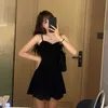 Zarif Parti Dres Uzun Kollu Tatlı İmparatorluğu Yüksek Sokak Mini Gotik Y2K Kore Yaz Kadın Kıyafetler 210623
