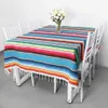 Ourwarm 150x215cm Mexicana Algodão Toalha de Algodão Decorações de Casamento Serape Cobertor Mesa Capa Festa dos EUA Armazém 210626