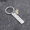 Fashion Inspirational Keychains Stainless Steel Engraved Keyring Cute Pendant For Friend Family Gift Key Chain Gifts G1019