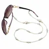 Catena per occhiali da lettura alla moda chic da donna Catena per occhiali da sole in metallo da donna Catena per occhiali con perline casual per occhiali