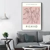 Målningar Vintage Picasso Väggkonsttryck Bilder Abstrakt djur Postrar Danslinje Kanvasmålning Minimalistisk tonårsflicka sovrumsinredning