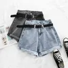 Sommer Jeans Kurzer koreanischer Stil Hohe Taille Dame Lose Harajuku Reißverschluss Kurz Plus Größe W15 210809