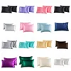 Singel 20 * 26INCH Satin PillowCase Hem Multicolor Ice Silk Pillow Case Double Face Envelope