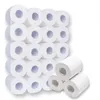 Guardanapos Branco Papel higiênico Rolls Tissue Pack de 10 rolos / lote 3ply toalhas domésticas