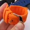 Bands de montre Watchband 16 mm 18 mm 19 mm 20 mm 22 mm 24 mm noir blanc rouge orange bleu silicone en caoutchouc de plonge