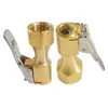 Parti del collettore 1 Pz 12mm Auto Auto Ottone Pneumatico Ruota Pneumatico Mandrino Aria Pompa di gonfiaggio Valvola Clip Morsetto Connettore Adattatore Accessori2314779