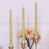 Creative Smokeless long pole candle 4 Pcs/Set Taper Spiral Twisted Dinner Table Candles Wax Thread Home Decoration