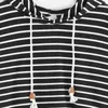 Zogaa mode kvinnor hoodies damer stripe tryckta sweatshirts casual streetwear lös plus storlek kvinna hooded pullover 210927