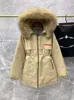 Parkas en duvet pour femmes populaire Designer doudoune automne et hiver nouveau style Budge 90% oie blanche avec grosse fourrure de renard argenté B1AY