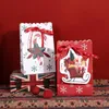 Klasik Noel Hediye Çantası Şeker Kağıt Torbaları Doğum Günü Sarma Yay Snowflake LLD10931