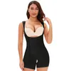 뜨거운 허리 레이스 바디 셰이퍼 여성 지퍼 U 디자인 복부 Shapewear 스트랩 Optpartum Panty Girdle Butt Lifter Plus 크기 6xL 210402