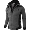Winter Warm Men's Zipper Jacket Man Coats Bomber Jackets Scarf Collar Hoodies Casual Fleece Male Hooded Outwear Slim Fit Hoody 211105