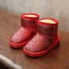 女の子のための到着冬の靴ぬいぐるみ幼児男の子のブーツ子供の暖かい赤ちゃんの雪のブーツ子供の靴A11101 211108
