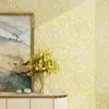 高級3Dエンボスダマスカス不織布壁紙ロールヨーロッパスタイルの寝室リビングルームテレビ背景壁紙ゴールドホームの装飾210722