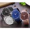 Toppmän tittar på Blue Strap Waterproof Date Quartz Watch Man Full Steel Dess Wrist Clock Man Waches Wristwatches223e