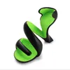 Sandals 2021 Summer Women Open The Toe Cut Out Strange High Heel Gladiator Designer Fashion Sexy Snake Shape Bottomless Shoes