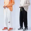 Men's Solid Color Harem Pants Mens Baggy Hip Hop Joggers Sweatpants Korean Style Elastic Waist Running Sports Jogging Pants Male Y0927