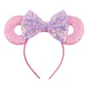 Euro Ameryka Trendy Solid Color Paillette Bow Hair Sticks Boże Narodzenie dziewcząt Akcesoria Prezent Urodzinowy