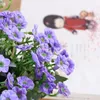 1 Uds. De 6 ramas, 36 cabezas, simulación de flores de seda de Milán, arte DIY, boda, hogar, flores decorativas falsas, adornos artesanales, accesorios de tiro