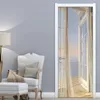 2pcs / set fenêtre balcon paysage 3D porte autocollant affiche papier peint étanche salon chambre porte papier peint mural autocollants 210317