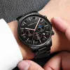 Toppmärke Luxury Crrju Men Watch Sport Quartz Full Stål Man Klocka Militär Camping Vattentät Kronografi Relogio Masculino 210517