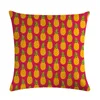 Coussin / oreiller décoratif imprimé fruits taie d'oreiller lin coton cerise orange rembourrage avec housse de coussin canapé de voiture 45x45cm