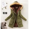 Moda Parka Cappotto Donna Plus Size Manica lunga Spessa Calore Abbigliamento 2022 Autunno Inverno Nuovo 17 colori Giacca di cotone con cappuccio