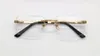 Novo design de moda óculos ópticos 0167 K moldura dourada quadrada sem aro simples estilo empresarial leve e confortável de usar tran260Y