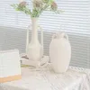 Vase à fleurs en céramique, décor nordique, mode, rustique, maison, pièce esthétique, blanc, 211215
