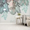 Aangepaste foto behang 3d tropische plant bladeren muurschilderingen woonkamer slaapkamer home decor muurschildering papel de parede muur papers