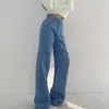 Jeans donna Baggy Light Blue Elegant Pantaloni cargo a gamba larga Ragazza Dritto Casual Allentato Vita alta Denim Donna Mujer 210809