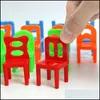 Dolls Gifts18pcs توازن البلاستيك Toy Chairs Desk Play Parent Child Child Interactive Party Game Toys Doll Aessories Drop Delivery 2021