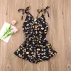 Baby Girl Summer Clothing Baby Girl Overalls Polka Dot Printing Bow Button Lotus Leaf Vacation Boho Style for Child 1-6 Years Q0716