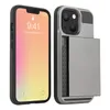 Custodie per cellulari con armatura porta carte per Iphone 15 Plus Pro Max 14 13 12 11 Cover per cellulari ibride rigide Mini Slide