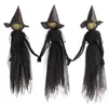 2021 Halloween visitant des sorcières lumineuses, 47 pouces 7 Couleur Light-up Sorcières Contrôle vocale imperméable avec des enjeux pour la décoration de fête à l'extérieur de l'extérieur