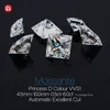 Gigajewe Princess 컷 화이트 D 색상 4.5-10mm Moissanite 느슨한 다이아몬드 합성 구슬 쥬얼리 만드는 기계 컷