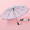 Automatic Reverse Sun Titanium Silver Folding Paraplu Rain Women Clear Beach Paraplu's Winddicht Gift Ideas UV