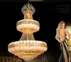 LED Crystal Chandeliers Lights Fixture Gold Chandelier Golden Home Indoor Lighting l Clubs Hanging AC90V-260V