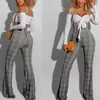Two Piece Sexy Off Shoulder Long Sleeve Tube Top & High Wasit Back Zipper Skinny Pant Set Women Fashion Overall Suits Women's Pants