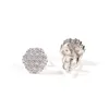 925 boucles d'oreilles en argent Sterling pour les femmes 6 côtés Micro-incrusté Zircon boucles d'oreilles mariée diamant bijoux cadeau