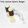 smoking Flat Top Terp Slurper Smoking Quartz Banger with glow in dark Glass Marble Ruby Pearls Set 10mm 14mm 18mm 45 90 Nails For Bongs