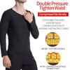 Gym Kleding Afslanken Tops Mannen Taille Trainer Body Shaper Gewichtsverlies Fitness Korset Lange Mouwen Shapewear Met Rits Vetverbrander Top