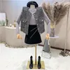 Женские жилеты нишевые дизайн одежда 2021 осенний костюм моды Tweed темперамент жилет куртка дна топ две части