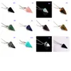 Hexagonal prism Turquoise Opal Pendants Natural Quartz Crystal Healing Chakra Stone Pendant Necklace Jewelry for Women Gift 20pcs6101755