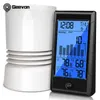 Väderstation Regnsmätare Kalendrar Väckarklockor med temperatur och fuktighet LED Digital Table Watch Desk Klockor 211112