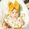 Hårtillbehör Solid Dubbel Båge Hårband Baby Tjejer Färg Matchande Big Bowknot Headband 24 Färger Nyfödda Foto Huvudbonader M3534