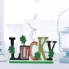 St. Patrick Festa Decorações Decorações Lucky Centerpiece Bonito Shamrock Sign Irish Table Topper ornamento