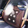 Seat Cushions Car Massage Lumbar Support Wooden Bead Pad Breathable Mesh Office Chair Pillow Backrest