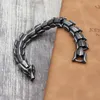 Charme pulseiras homens vintage pulseira de aço inoxidável bracelete de dragão único para hombre sobrevivência brazalete acessórios de jóias presente ele